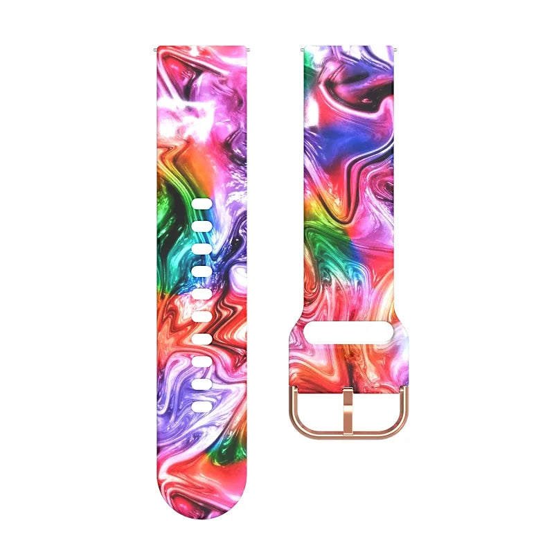 20mm 22mm Patterned Silicone Strap for Samsung Galaxy, Huawei & More STRAPS