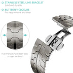 22mm Stainless Steel Watch Band - Metal Bracelet for Samsung, Huawei, Xiaomi & More STRAPS