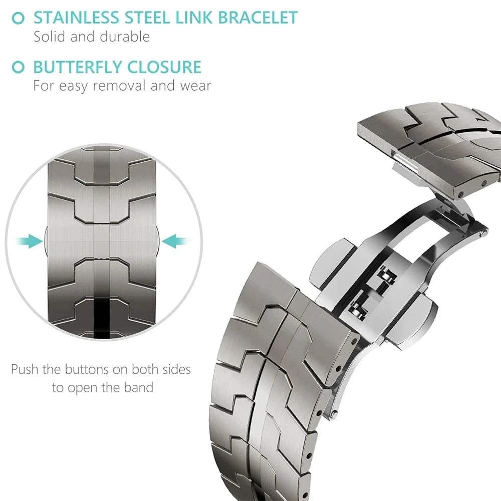 22mm Stainless Steel Watch Band - Metal Bracelet for Samsung, Huawei, Xiaomi & More STRAPS