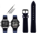 Retro Leather Watch Strap for Casio AE1200 AE1300 F-108 W-216H W-218 WS-1400 W-737H – 18mm STRAPS