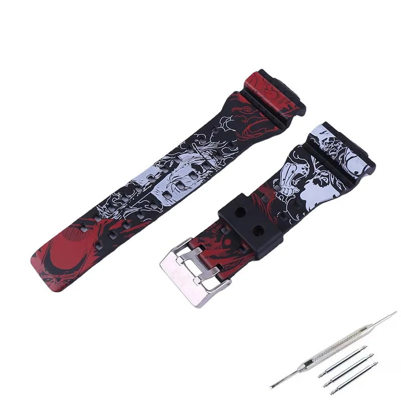 Resin Strap for CASIO G-SHOCK GD-100 GA-100 GA-110 GA-120 GA-130 GA-140 GA-150 GA-700 GA-710 GAX-100 GLS-100 GLS-8900 STRAPS
