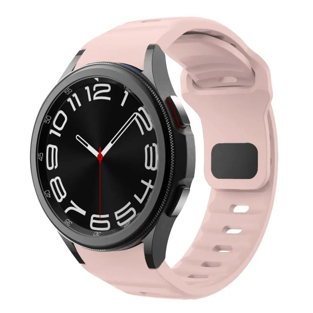Silicone Strap for Samsung Galaxy Watch 6 Classic 47mm 43mm / 5 Pro 45mm / 4 46mm 42mm / 6 40mm 44mm