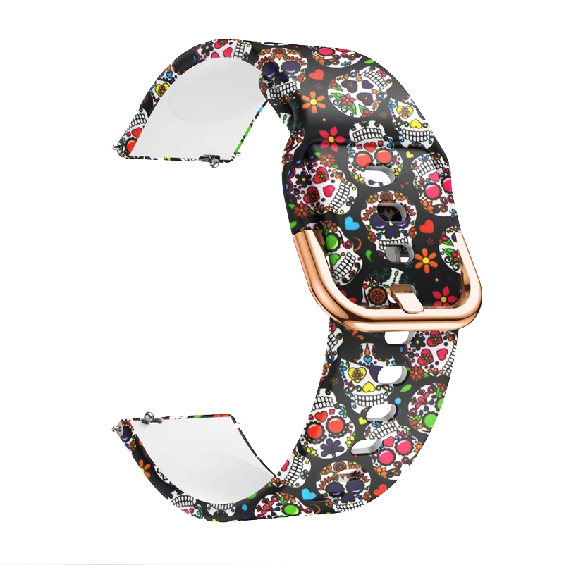 20mm 22mm Patterned Silicone Strap for Samsung Galaxy, Huawei & More STRAPS