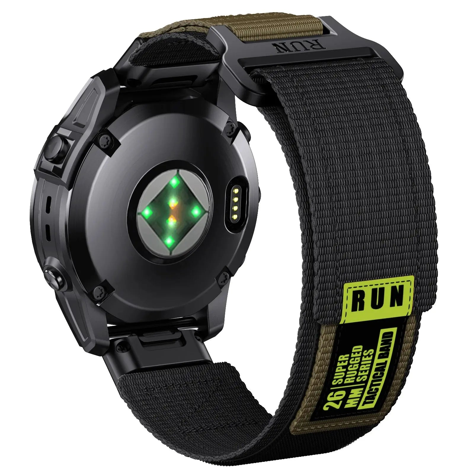 Runcool 22mm & 26mm Nylon Strap for Garmin Fenix 7X, 6X, 5X, Instinct – QuickFit Replacement Band - STRAPS