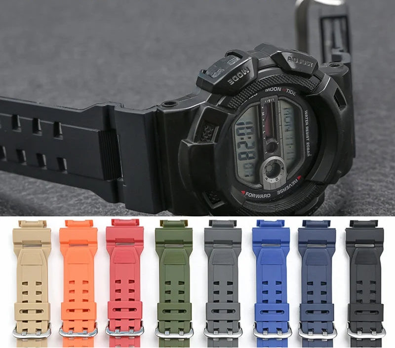 TPU Silicone Strap for Casio G-Shock Riseman GW-9200 & Gulfman GW-9110 STRAPS