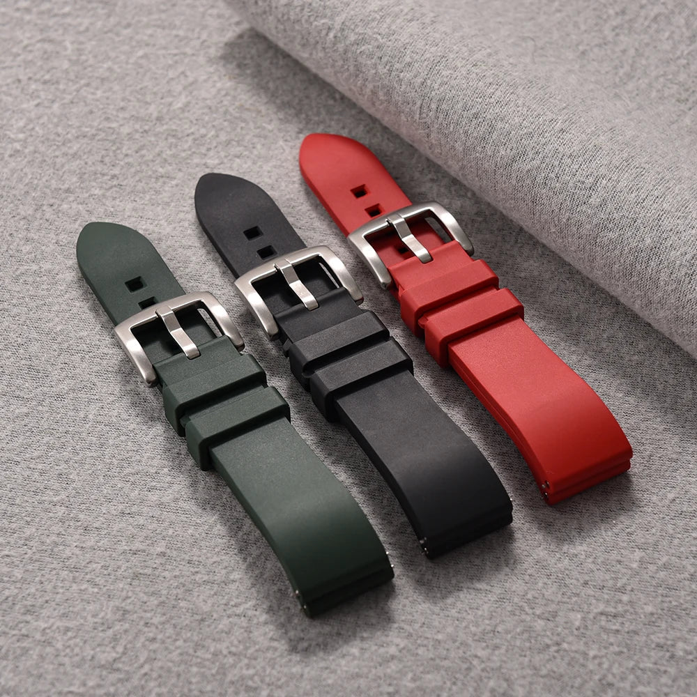 Premium FKM Rubber Watch Strap for Tissot, Seiko, and Omega Models STRAPS