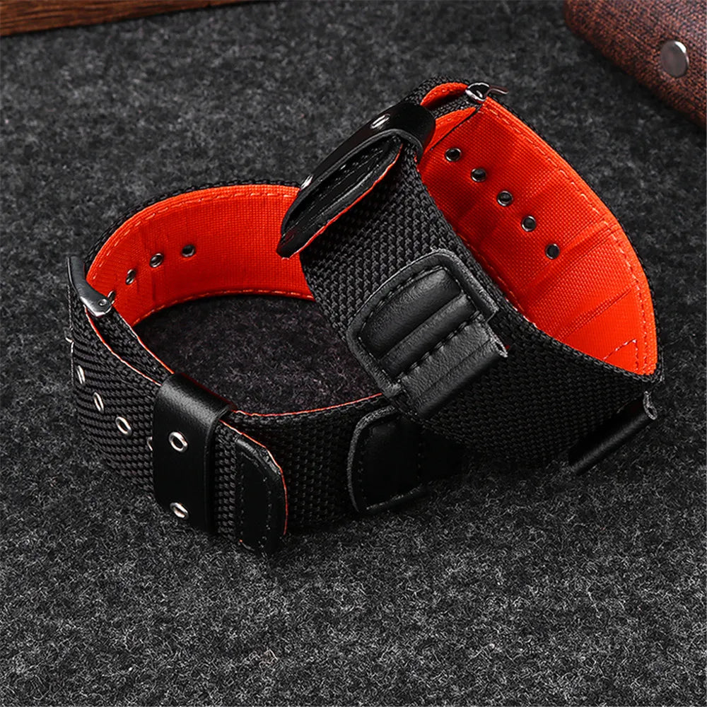 Nylon Leather Watch Strap for Casio G-Shock DW5600, GW-M5610, AW-591, & AWG-M100 STRAPS