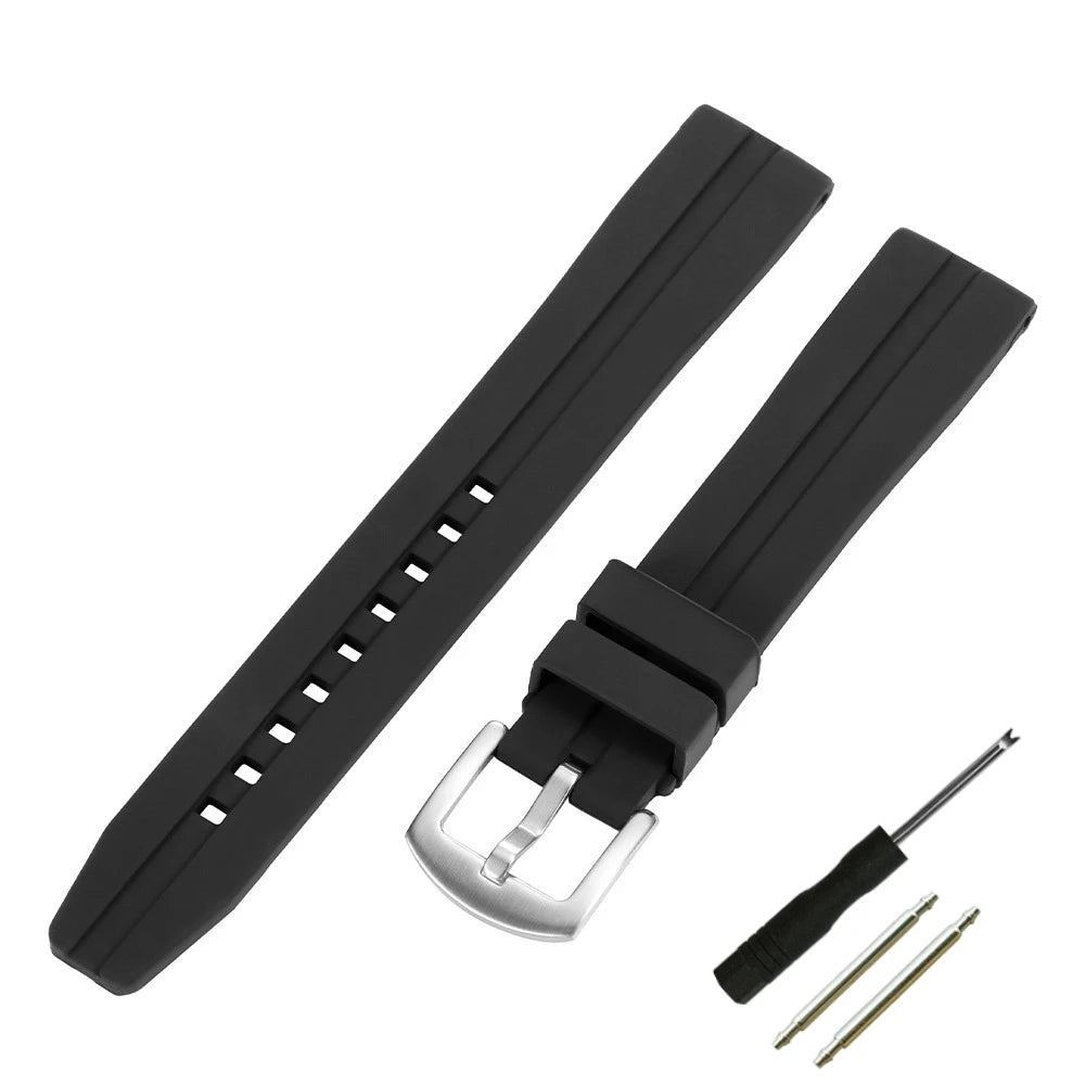 Universal Big Size Silicone Diver Strap | Seiko Rolex 18mm 20mm 22mm 24mm Models
