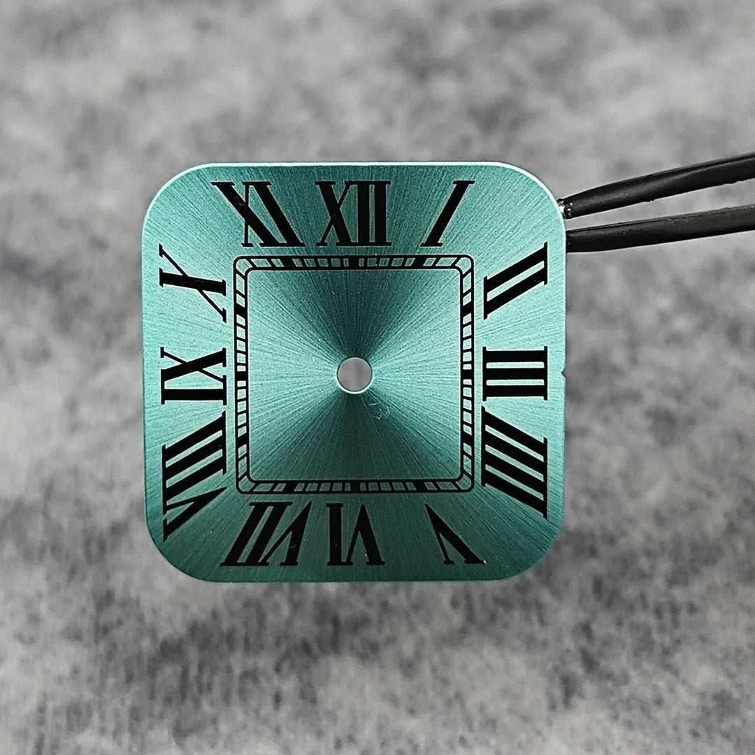 Square NH35 Watch Dial Set with Roman Numerals and Watch Hands for NH35 / NH36 STRAPS