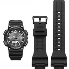 Casio AQ-S810W AEQ-110W W735H W736H Resin Soft Comfortable Silicone Watch Strap 18mm Black STRAPS