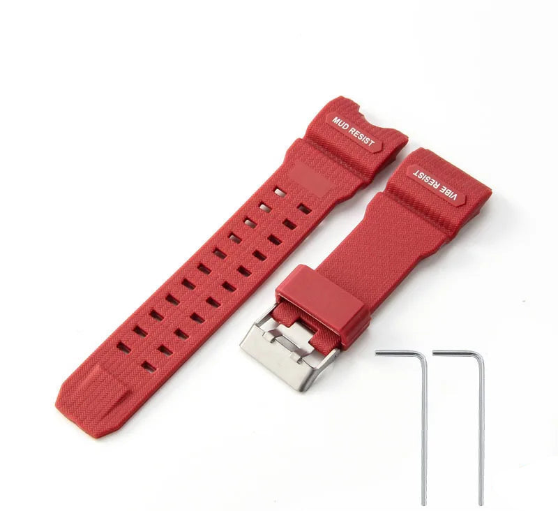 Casio G-SHOCK GWG-1000GB Blue Red Green Silicone Watchband 22cm Resin Strap