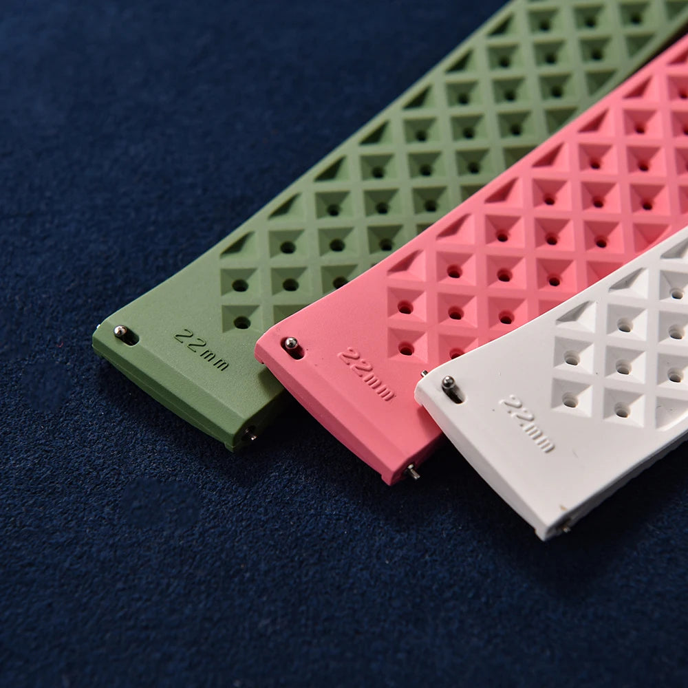 Vintage Tropical FKM Rubber Watch Strap for Seiko SKX007, 62MAS, & Tudor Black Bay STRAPS