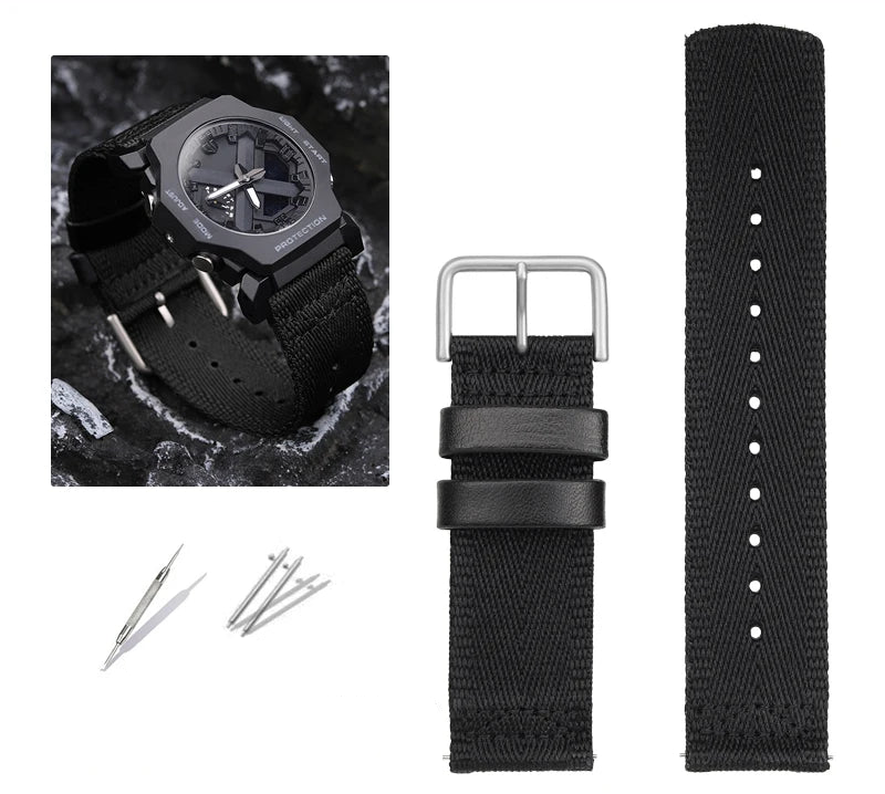 Tactical Nylon Canvas Strap for Casio G-Shock GA-2000, GA-2200 & GA-2300 STRAPS