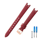 Genuine Leather Notched Strap for Timex TW2V45100 Legacy & Anne Klein AK-2156 AK-2157 12*6mm STRAPS