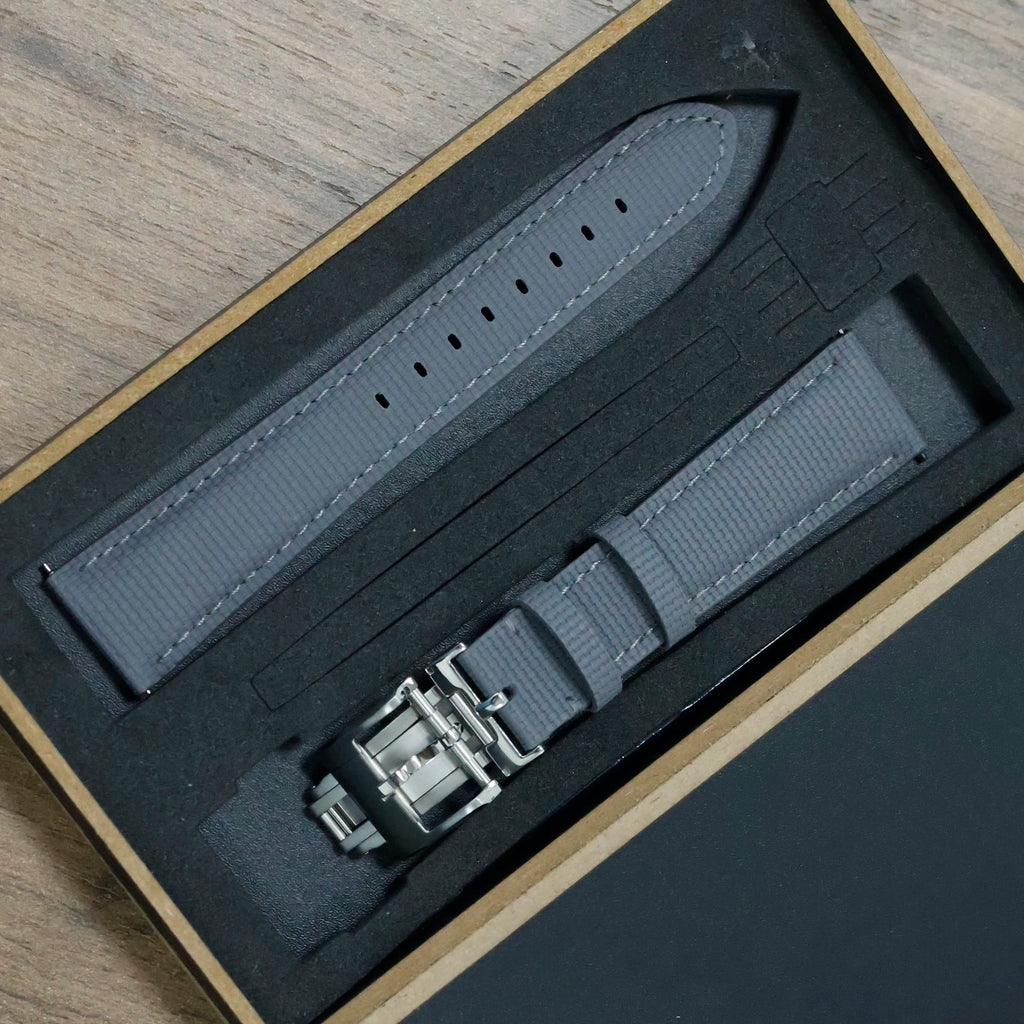 Universal Sailcloth Signature FKM Rubber Strap for Omega, Tudor, Rolex & Cartier