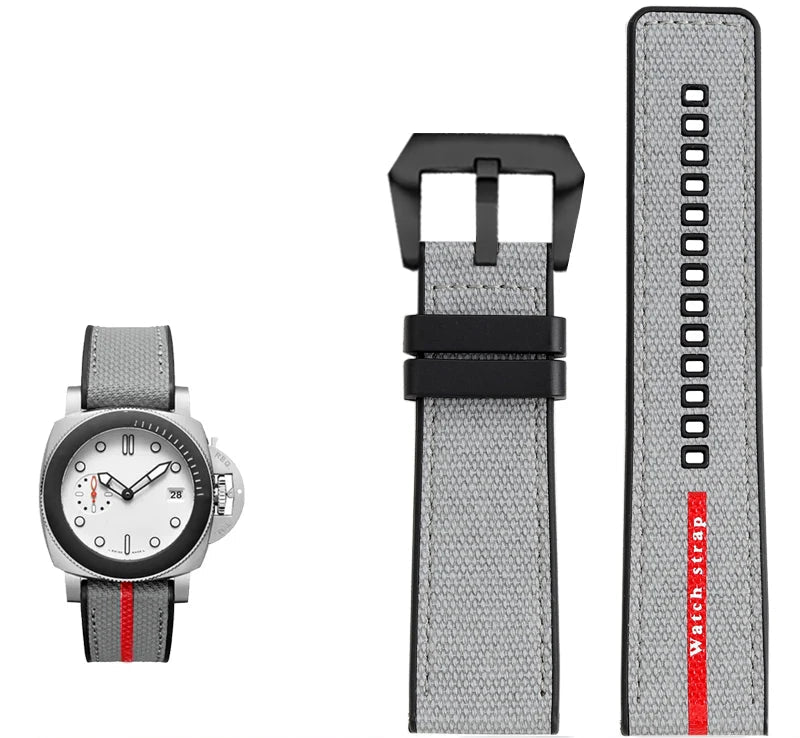 22/24/26mm Rubber Strap for Panerai Submersible/Luminor - Waterproof Bracelet