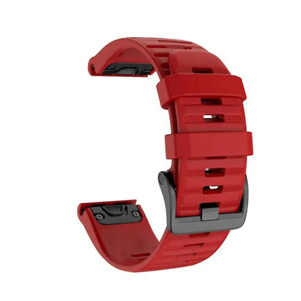 26mm, 20mm & 22mm Silicone Watchband for Garmin Fenix 6, 6X Pro, 5, 5S, 5X Plus, 3HR – Quick Release Strap - STRAPS