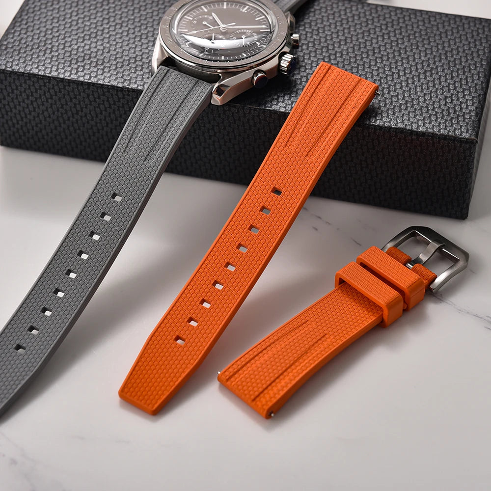 High-Grade FKM Fluororubber Diving Strap for Rolex, Omega, IWC & Seiko
