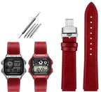 Retro Leather Watch Strap for Casio AE1200 AE1300 F-108 W-216H W-218 WS-1400 W-737H – 18mm STRAPS
