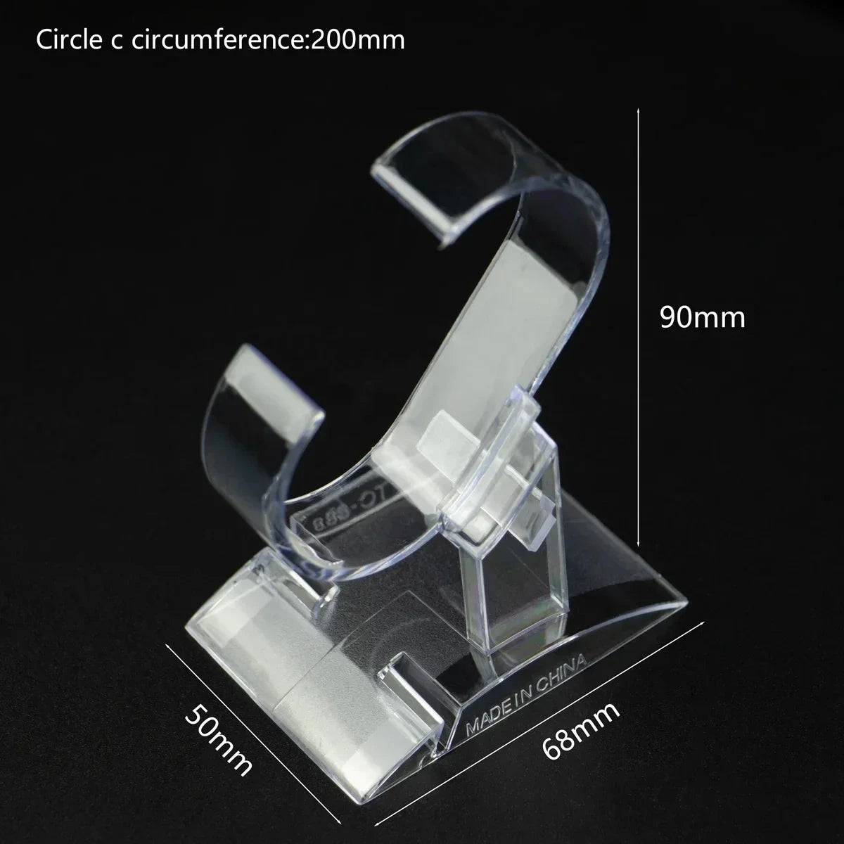 Transparent C-Shaped Bracelet & Watch Display Stand Organizer STRAPS