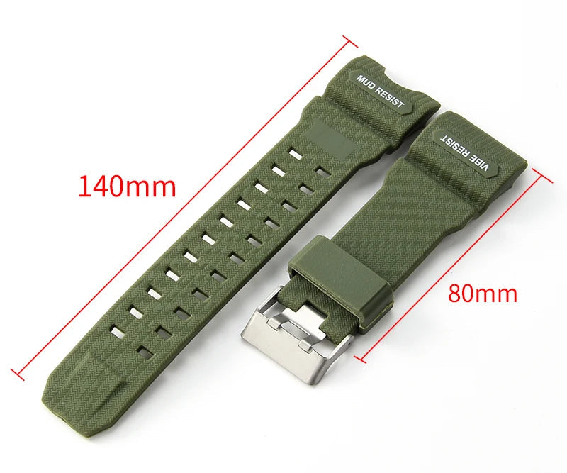 Casio G-SHOCK GWG-1000GB Blue Red Green Silicone Watchband 22cm Resin Strap