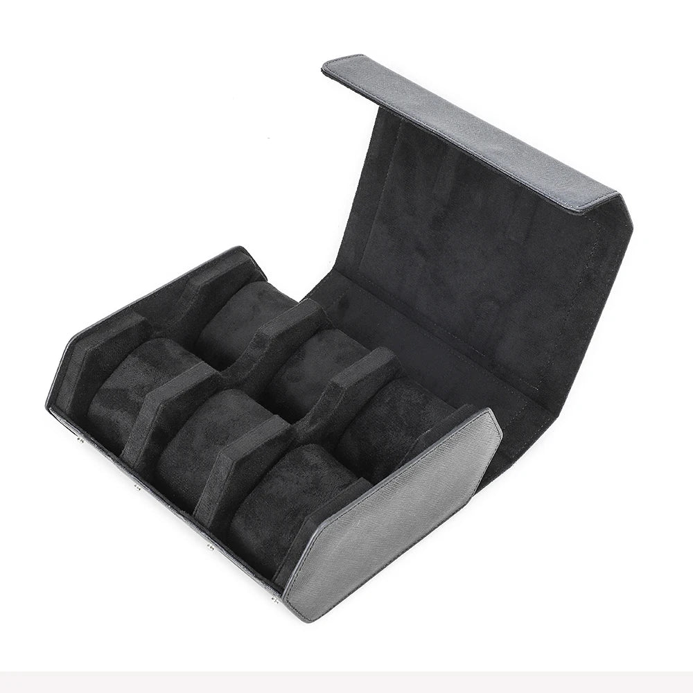 Exquisite Green Genuine Leather Hexagon Watch Roll STRAPS