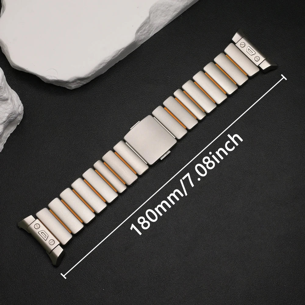 No-Gaps Metal & Rubber Hybrid Strap for Samsung Galaxy Watch Ultra 47mm 