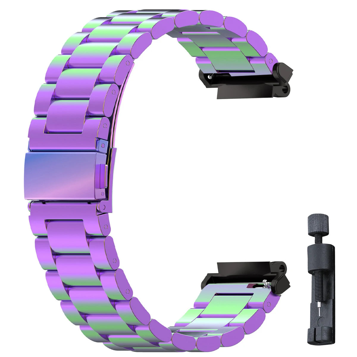 Stainless Steel Luxury Link Bracelet for Amazfit T-Rex 3, T-Rex 2, T-Rex Ultra & Pro STRAPS