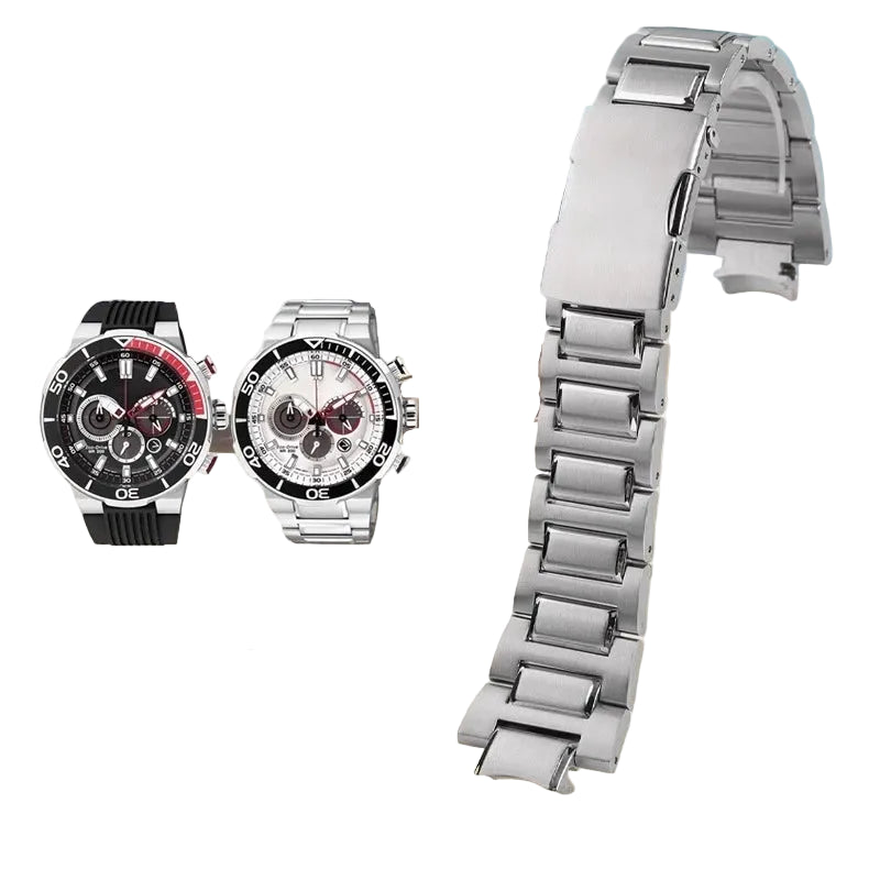 Stainless Steel Notched Bracelet for Citizen Eco-Drive CA4250, AW1420 & CA4252 STRAPS