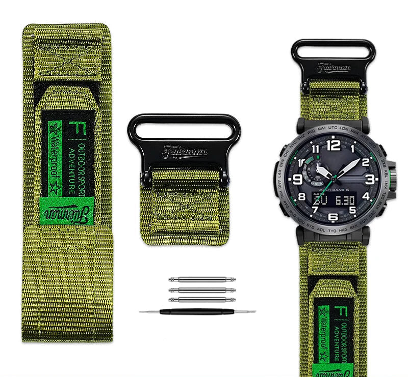 Breathable Nylon Sport Strap for Casio G-Shock GA-2000, GA-2300 & Pro Trek PRW-6600, PRG-600, PRG-650Y STRAPS