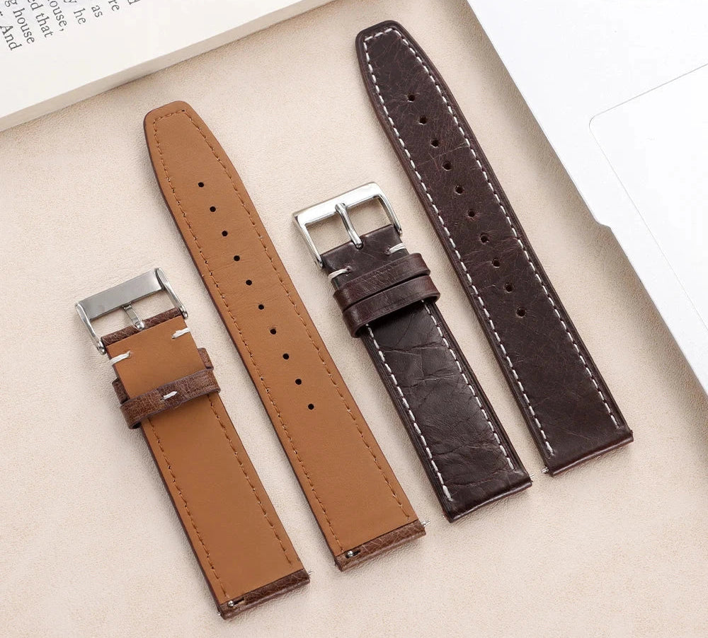 Calfskin Genuine Leather Watchbands 20mm / 22mm Quick Release STRAPS