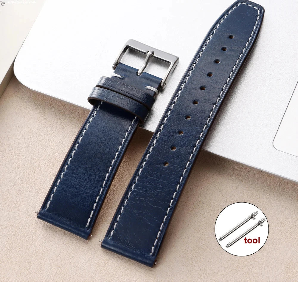 Calfskin Genuine Leather Watchbands 20mm / 22mm Quick Release STRAPS