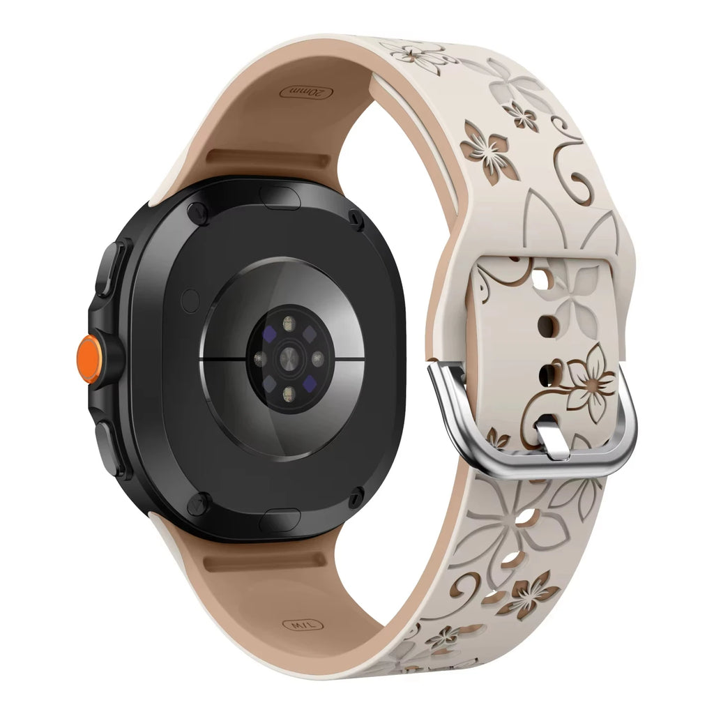 Engraved Silicone Band for Samsung Galaxy Watch 8 44mm 40mm & Galaxy Watch 8 Classic 46mm