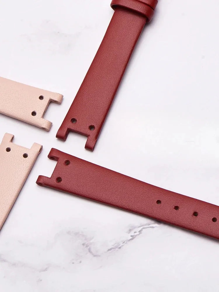 Genuine Leather Notched Strap for Timex TW2V45100 Legacy & Anne Klein AK-2156 AK-2157 12*6mm STRAPS