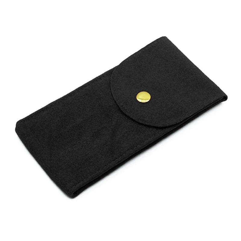 Flannel Watch Pouch - Single Watch Travel Case with Copper Buckle STRAPS