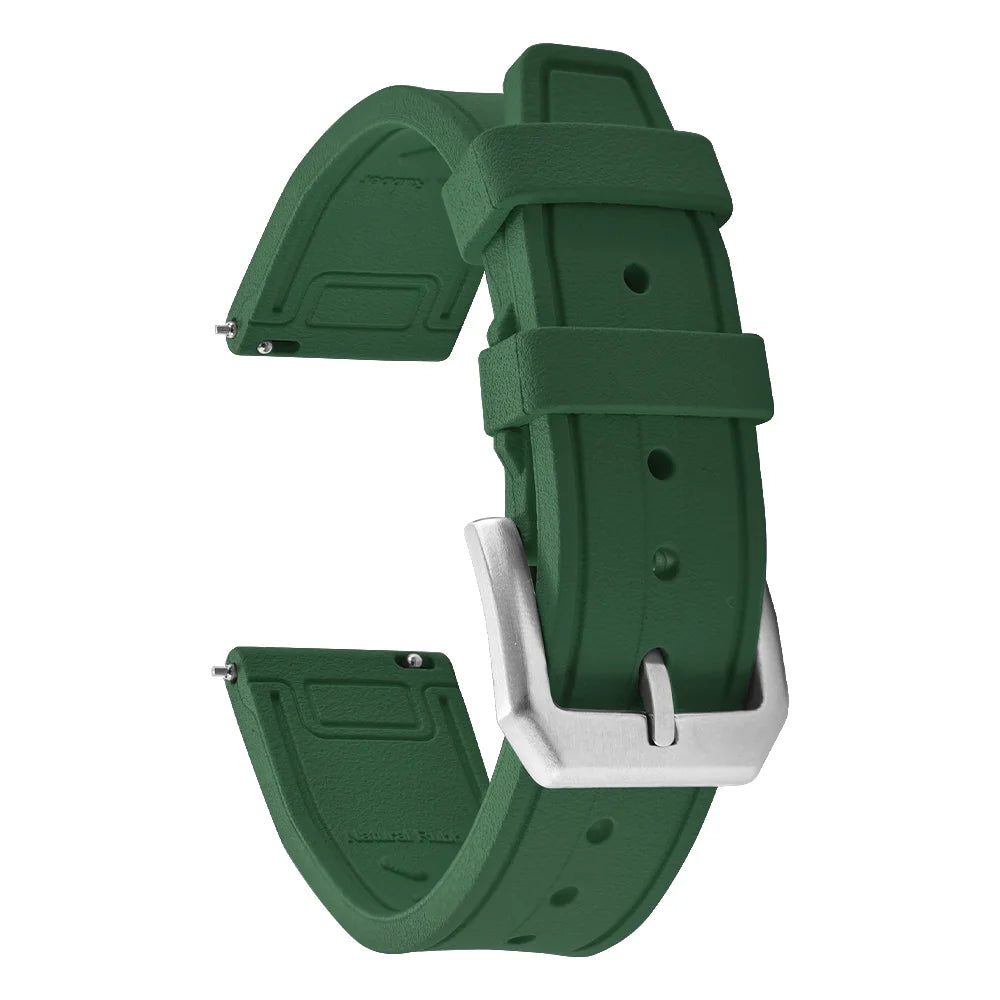 High-Quality FKM Fluororubber Dive Watch Band for Rolex, Samsung & Huawei