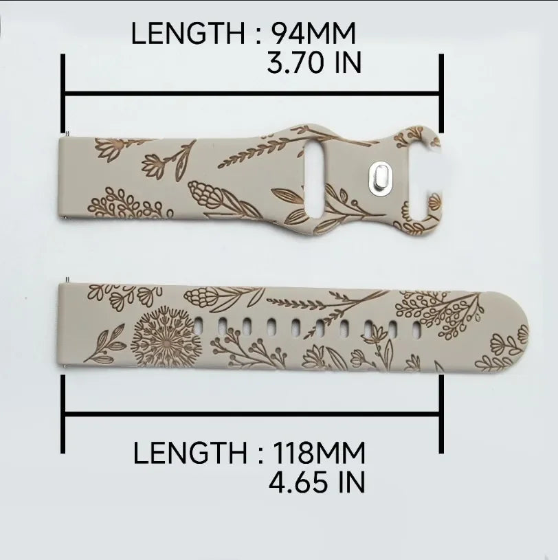 20mm Two-Tone Dandelion Silicone Strap for Samsung Galaxy Watch 4/5/6/7 STRAPS