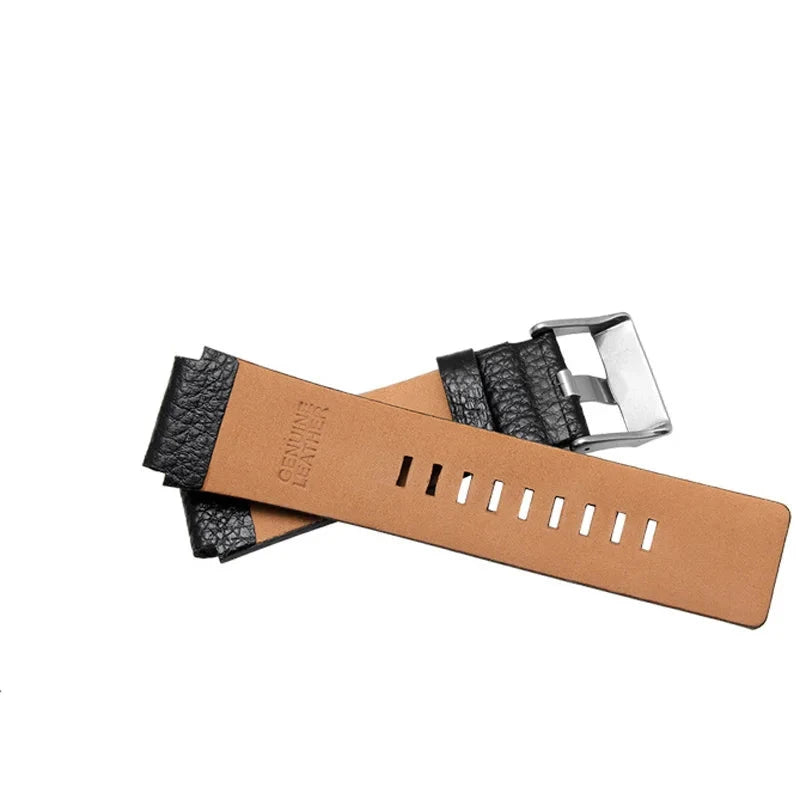 Cowhide Watchband for Diesel DZ1089 DZ1123 DZ1132 – 30x22mm Convex Leather Strap STRAPS