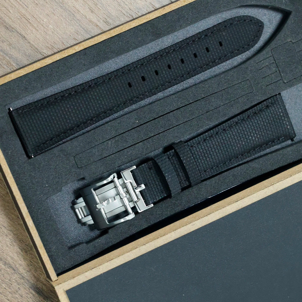 Universal Sailcloth Signature FKM Rubber Strap for Omega, Tudor, Rolex & Cartier