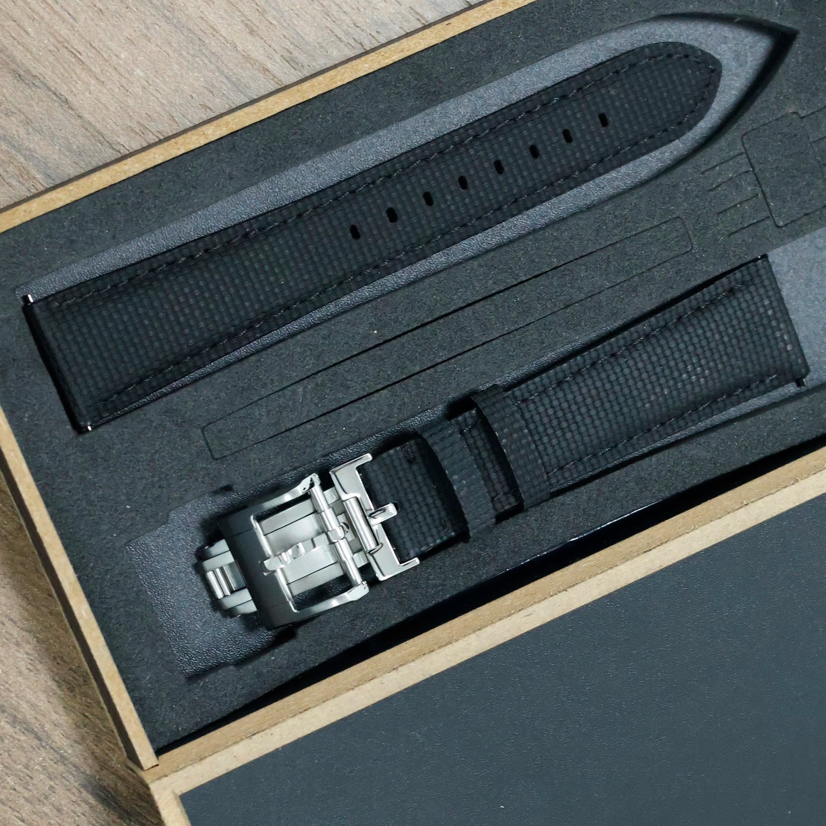 Universal Sailcloth Signature FKM Rubber Strap for Omega, Tudor, Rolex & Cartier