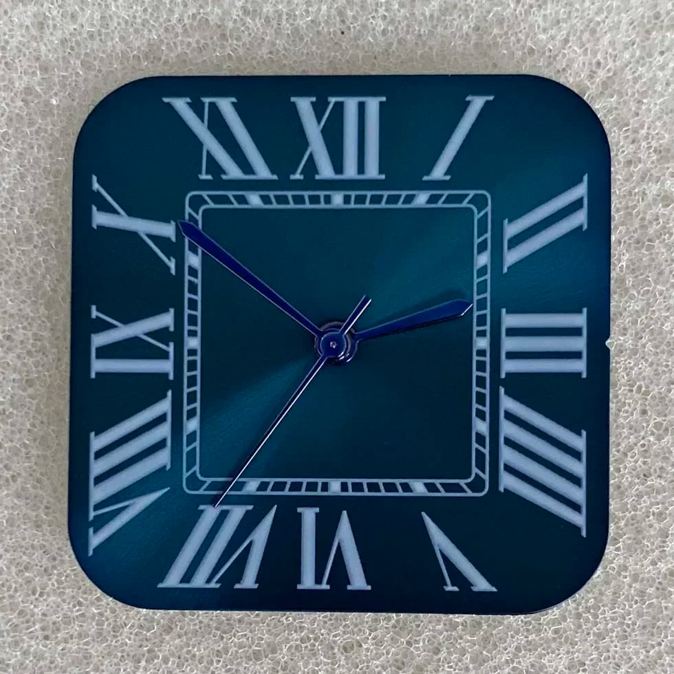 Square NH35 Watch Dial Set with Roman Numerals and Watch Hands for NH35 / NH36 STRAPS