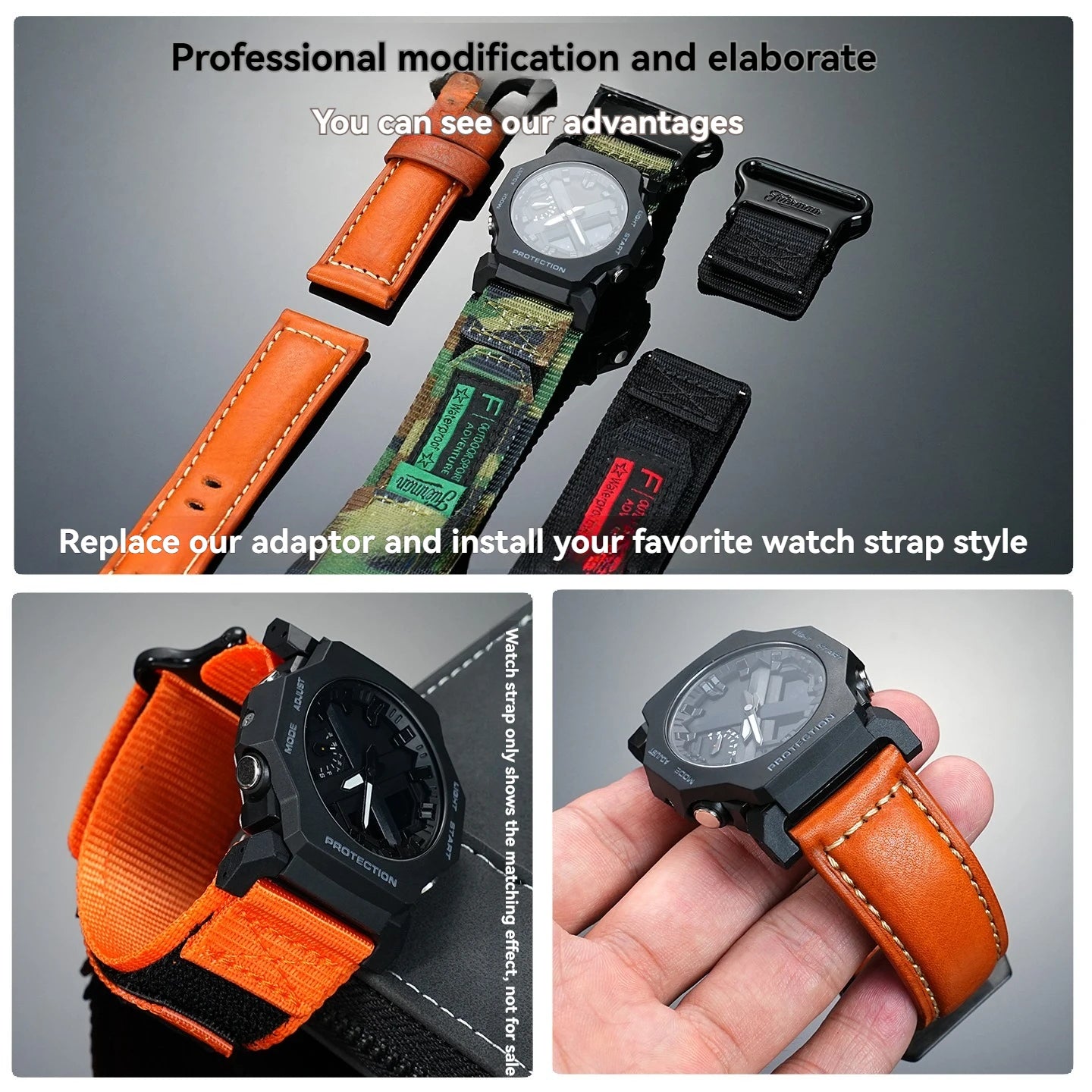 Metal Watch Connector & Adapter for Casio G-Shock GA-2300 STRAPS