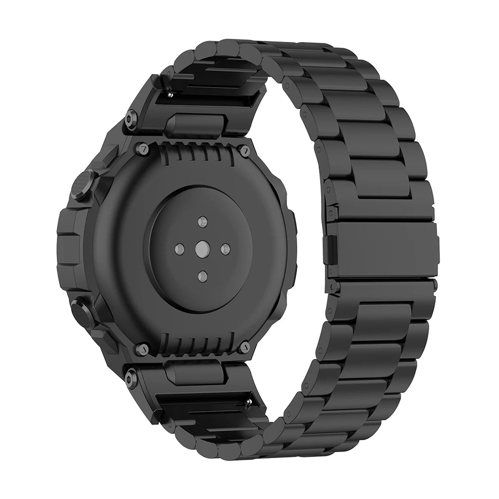 Stainless Steel Link Bracelet for Amazfit T-Rex 2, T-Rex Pro & T-Rex STRAPS