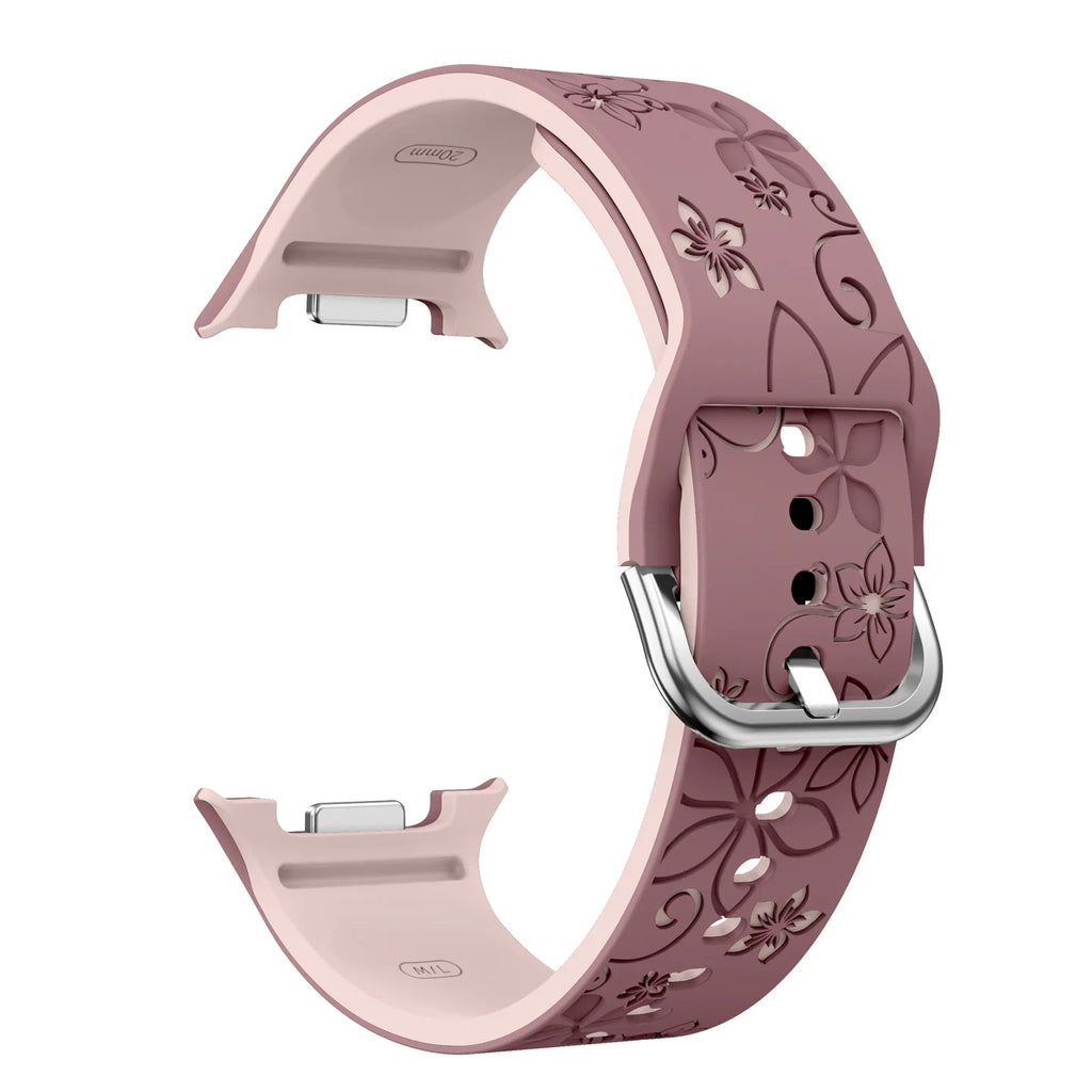 Engraved Silicone Band for Samsung Galaxy Watch 8 44mm 40mm & Galaxy Watch 8 Classic 46mm
