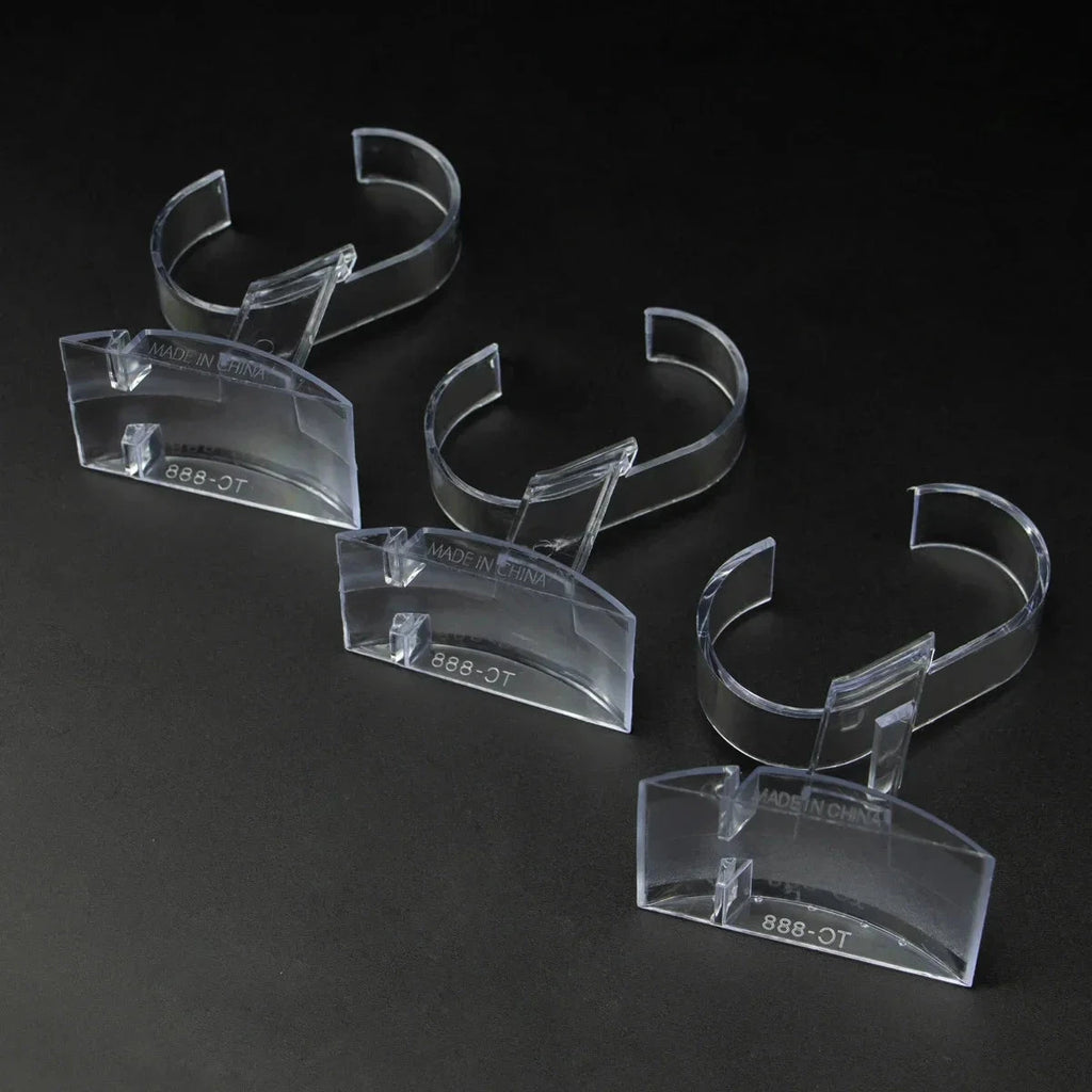 Transparent C-Shaped Bracelet & Watch Display Stand Organizer STRAPS