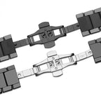 Ceramic Watch Strap for Emporio Armani AR1451 AR1452 AR1400 AR1410 24mm Matte/Bright Black Band