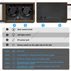 USB Powered Watch Winder - Wood Case with Ultra-Quiet Motor STRAPS