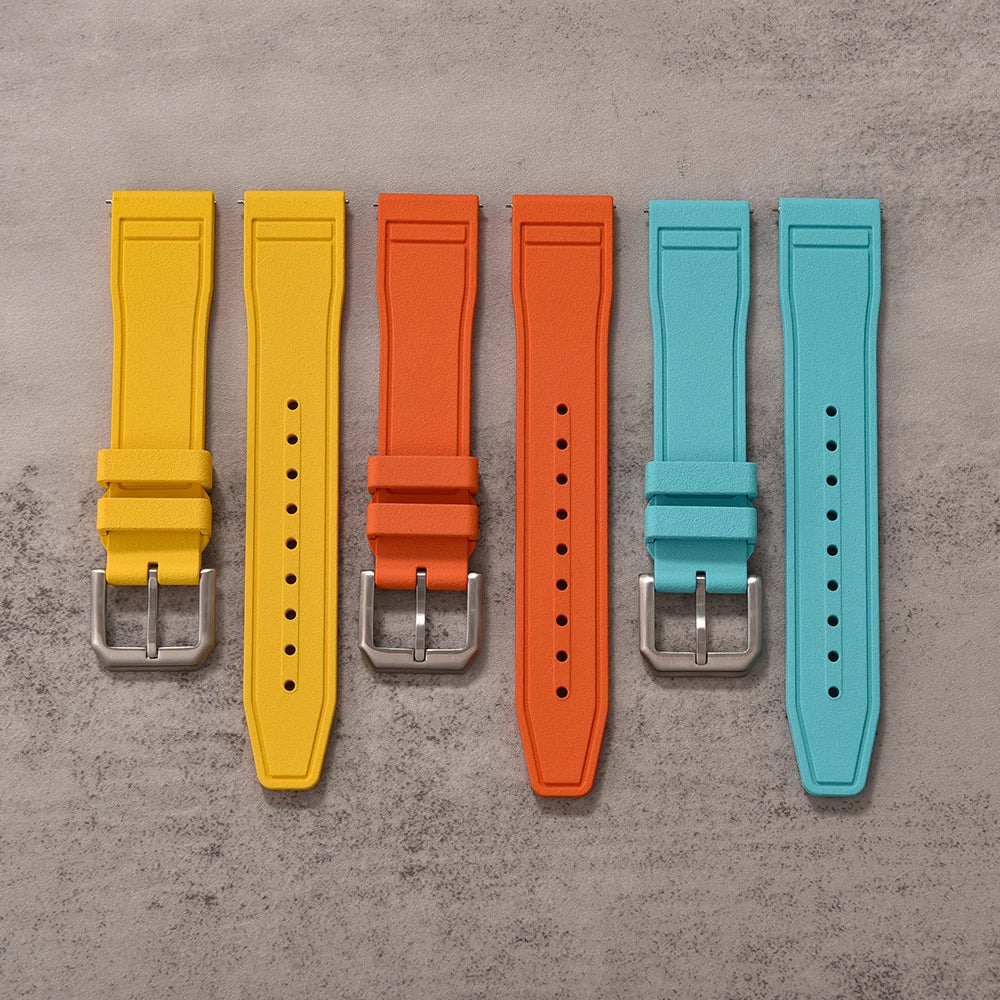 High-Quality FKM Fluororubber Dive Watch Band for Rolex, Samsung & Huawei