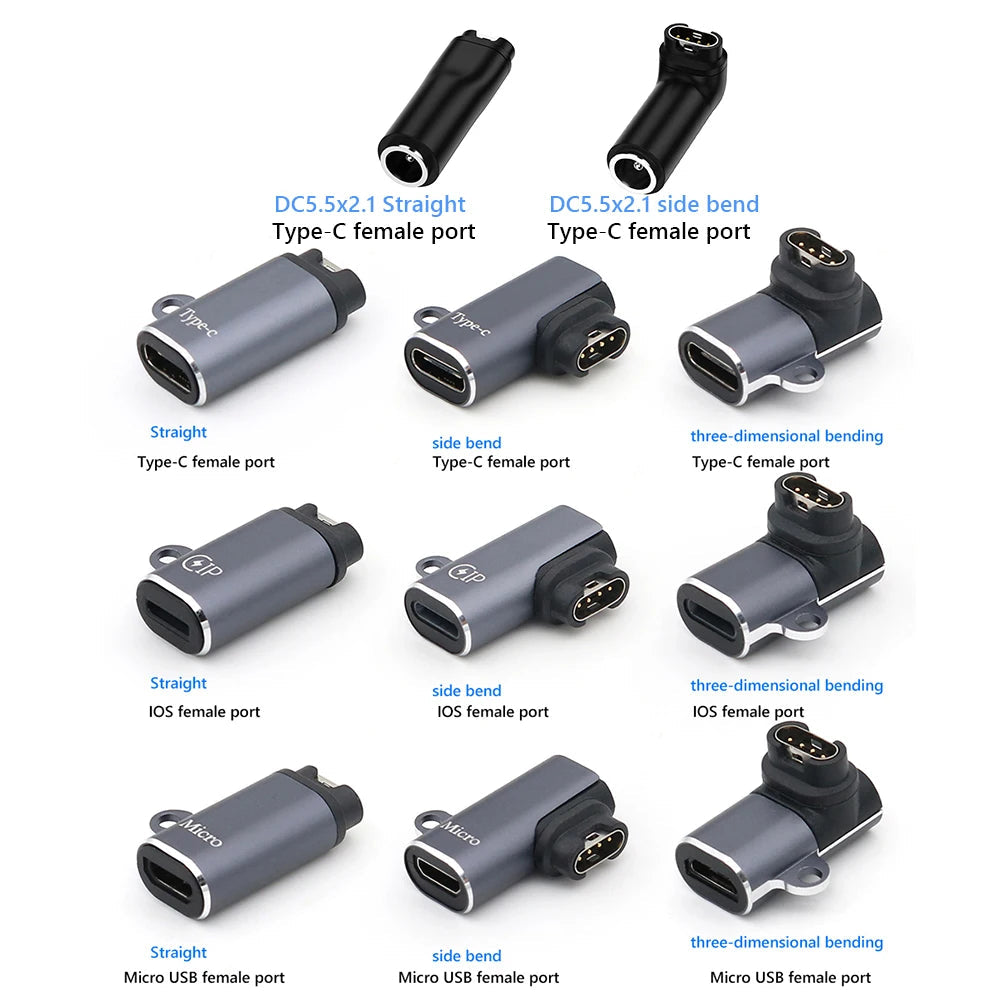 Type-C / Micro / iOS USB Charger Adapter for Garmin Fenix, Instinct, Venu, Epix & Forerunner Watches STRAPS