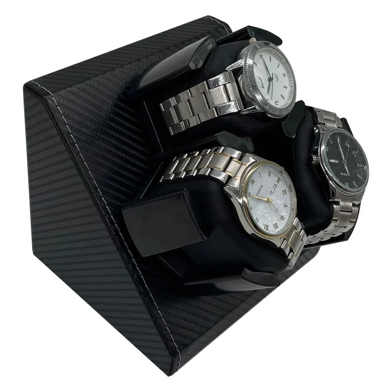 Single Watch Winder - PU Leather Case with 2 Rotation Modes STRAPS